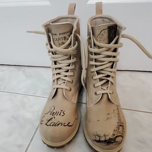 Chic combat boots 🗼 that I purchased in Paris